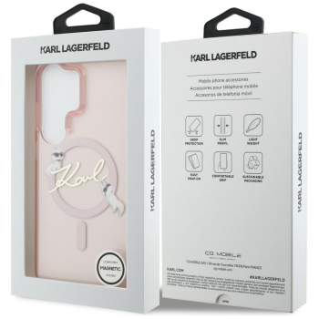 KARL LAGERFELD futerał do SAMSUNG S26 Ultra KLHMS26L5HKSCAP (Magnetic IML KC Script) różowy-389033