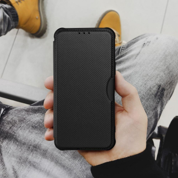 Etui z klapką na iPhone 17 Razor Book czarne-390027