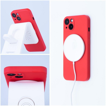 Etui na Samsung S24 Silicone Mag Cover zgodne z MagSafe (camera protection) czerwone-392518