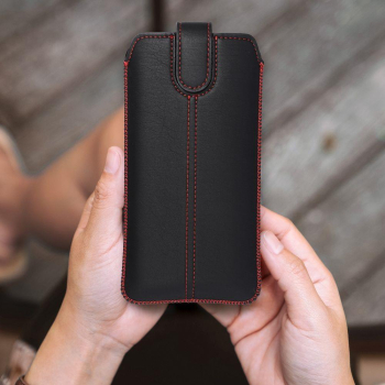 Etui wsuwane na telefon wsuwka do iPhone 5/5S/5SE/5C Ultra Slim M4 czarne-394921