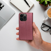 Etui z klapką na iPhone 16 PLUS Smart Magneto burgundowe-395651