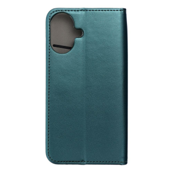 Etui z klapką na iPhone 16 Smart Magneto ciemnozielone-395673