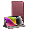 Etui z klapką na Xiaomi Redmi 15C (173,16 x 81,07 x 8,2) Smart Magneto burgundowe