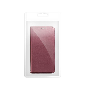 Etui z klapką na Motorola EDGE 70 Smart Magneto burgundowe-397577