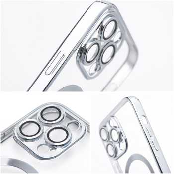 Etui na iPhone 14 PRO MAX Electro Mag Cover zgodne z MagSafe srebrne-409195