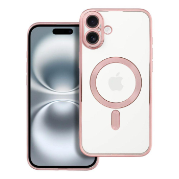 Etui na iPhone 16 PLUS Electro Mag Cover zgodne z MagSafe złoto różowe