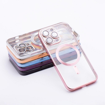 Etui na iPhone 17 AIR Electro Mag Cover zgodne z MagSafe złoto różowe-410109