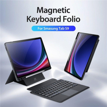 DUX DUCIS etui DK składane z klawiaturą bezprzewodową do SAMSUNG Tab S9/S9FE/S10FE czarne-411333