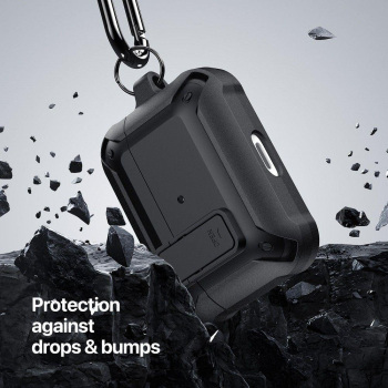 Etui na słuchawki Dux Ducis PECO do AirPods PRO 2 ochronne typu armor czarne-412640