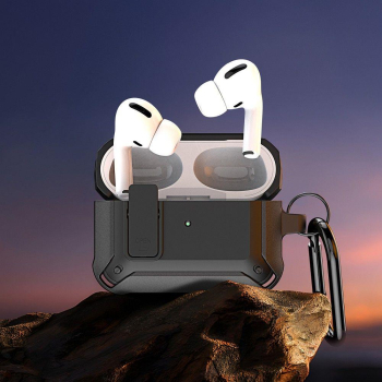 Etui na słuchawki Dux Ducis PECO do AirPods PRO 2 ochronne typu armor czarne-412645
