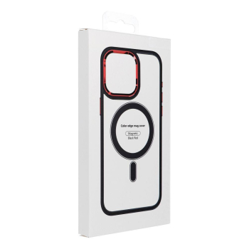 Etui na iPhone 17 Color Edge Mag Cover zgodne z MagSafe czarno czerwone-415303