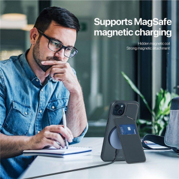 DUX DUCIS futerał RAFI II MAG z podstawką kompatybilny z MagSafe do IPHONE 15 Plus czarny-419092