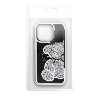 Etui na iPhone 14 Teddy Bear srebrne-423830