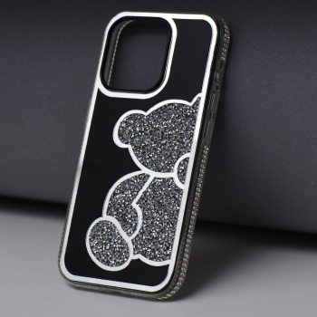 Etui na iPhone 15 PRO Teddy Bear srebrne-423848