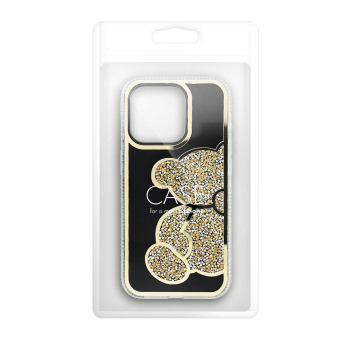 Etui na iPhone 16 Teddy Bear złote-424167