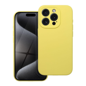 Etui na iPhone 16 PLUS Silicone 2mm (camera protection) zółte-426328