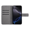 Etui z klapką na iPhone 16 PRO Gomma Book szare-433450