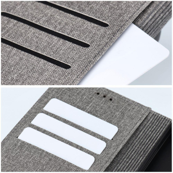 Etui z klapką na iPhone 16 PLUS Gomma Book szare-433220