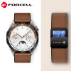Pasek do Samsung Galaxy Watch Forcell F-Design FS20 magnetyczny skóra ekologiczna 22 mm brązowy-435488
