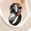 Pasek do Apple Watch Forcell F-Design FA21 magnetyczny skóra ekologiczna 38 / 40 / 41 mm czarny-435778
