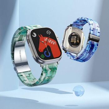 Pasek do Apple Watch Forcell F-Design FA04 zatrzask żywiczny marmurkowy 38 / 40 / 41 mm zielony-435196