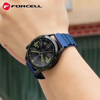 Pasek do Samsung Galaxy Watch Forcell F-Design FS05 sprzączka włókno poliestrowe 22 mm granatowy-435367