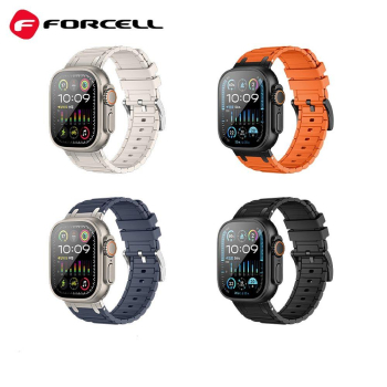 Pasek do Apple Watch Forcell F-Design FA06 dziurki silikon 38 / 40 / 41 mm czarny-435596