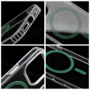 Etui na iPhone 16 Drop Glue Colorful Ring Mag Cover zgodne z MagSafe ciemnozielone-437940