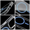 Etui na Samsung A56 Drop Glue Colorful Ring Mag Cover zgodne z MagSafe jasnoniebieskie-438024