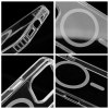 Etui na Samsung A17 / A18 Drop Glue Colorful Ring Mag Cover zgodne z MagSafe szare-438142