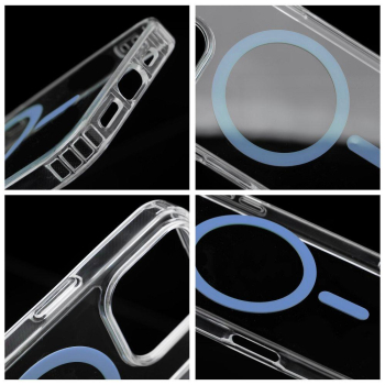 Etui na Samsung A56 Drop Glue Colorful Ring Mag Cover zgodne z MagSafe jasnoniebieskie-438024