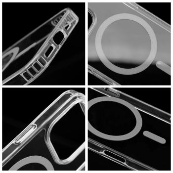 Etui na Samsung A56 Drop Glue Colorful Ring Mag Cover zgodne z MagSafe szare-438032