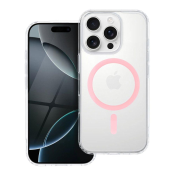 Etui na iPhone 13 MINI Drop Glue Colorful Ring Mag Cover zgodne z MagSafe różowe