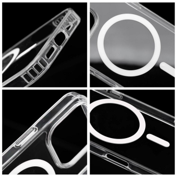 Etui na Samsung A27 Drop Glue Colorful Ring Mag Cover zgodny z MagSafe biały-438312