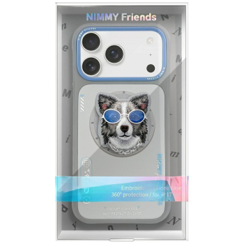 NIMMY futerał GLASSES COOL DOG kompatybilny z MagSafe do IPHONE 17 Pro Max szary-441867