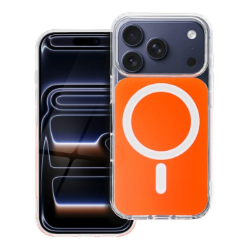 Etui na iPhone 17 Pro / 18 Pro (low camera edge) Clear Fusion Mag Cover zgodne z MagSafe hermes orange