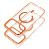 Etui na iPhone 17 AIR Frame Clear Hybrid Mag Cover zgodny z MagSafe pomarańczowe-452758