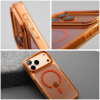 Etui na iPhone 17 AIR Frame Clear Hybrid Mag Cover zgodny z MagSafe pomarańczowe-452761