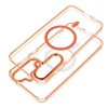Etui na Samsung S26 Frame Clear Hybrid Mag Cover zgodny z MagSafe pomarańczowe-452764