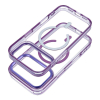 Etui na iPhone 17 Pro Max / 18 Pro Max (low camera edge) Frame Clear Hybrid Mag Cover zgodny z MagSafe fioletowe-452806