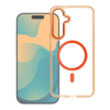 Etui na Samsung S26 ULTRA Frame Clear Hybrid Mag Cover zgodny z MagSafe pomarańczowe