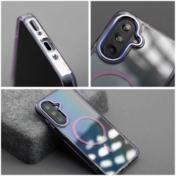 Etui na Samsung A27 Frame Clear Hybrid Mag Cover zgodny z MagSafe fioletowe-452977