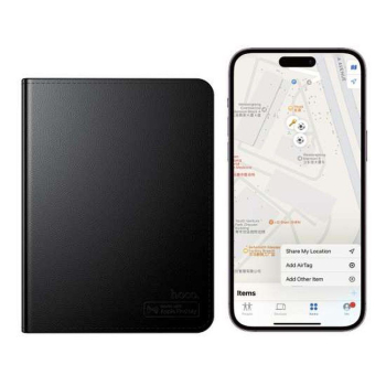 Lokalizator zgodny z Apple FindMy Hoco E91G w formie pokrowca na karty czarny-462437