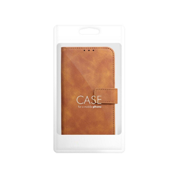 Etui z klapką na Samsung A21s Tender Book brązowe-463048