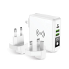 Wielofunkcyjna ładowarka Forcell F-Energy 4w1 2 x USB A + USB C 15W + power bank 8000mAh + ładowanie bezprzewodowe bia