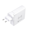 Wielofunkcyjna ładowarka Forcell F-Energy 4w1 2 x USB A + USB C 15W + power bank 8000mAh + ładowanie bezprzewodowe bia