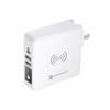 Wielofunkcyjna ładowarka Forcell F-Energy 4w1 2 x USB A + USB C 15W + power bank 8000mAh + ładowanie bezprzewodowe bia