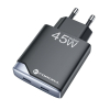 Ładowarka sieciowa do telefonu Forcell F-Energy Ultra Slim GaN III 2 x USB C PD QC4.0 3A 45W B245201(2C) czarna-471272