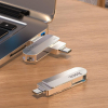 Pendrive 64GB USB 3.0 (USB A + USB C) Hoco UD10 srebrny-471799