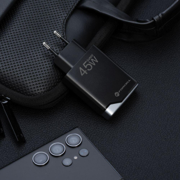 Ładowarka sieciowa do telefonu Forcell F-Energy Ultra Slim GaN III 2 x USB C PD QC4.0 3A 45W B245201(2C) czarna-471276
